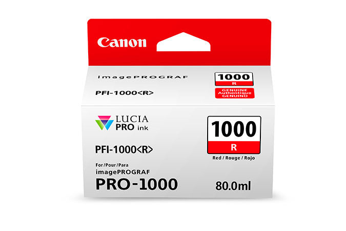 Canon PFI-1000 cartucho de tinta 1 pieza(s) Original Rojo, Tinta a base de pigmentos, 5355 páginas