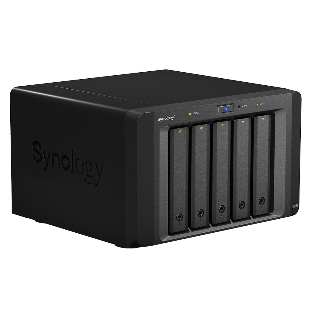 Synology DX517 unidad de disco multiple 0 TB Escritorio Negro