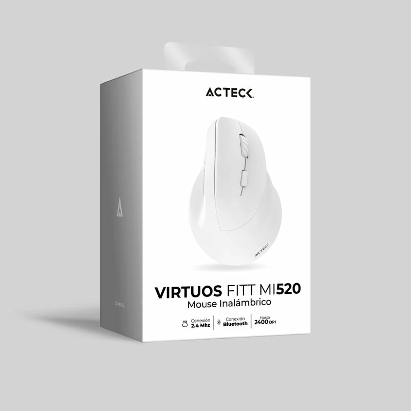 R-Go Tools VIRTUOS FITT MI520 Ratones Universal RF Wireless + Bluetooth mano derecha