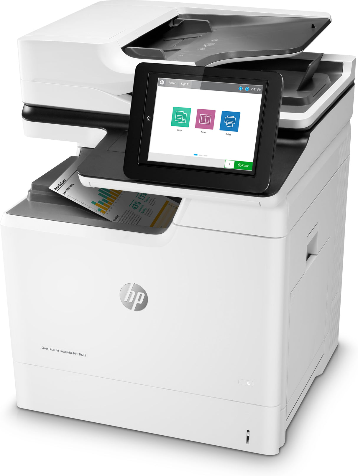 HP Color LaserJet Enterprise LaserJet Enterprise M681dh Multifunction Color Impresora, Solo Ethernet; Fotocopiadora, escáner Impresora Multifunción Laser Negro, Gris