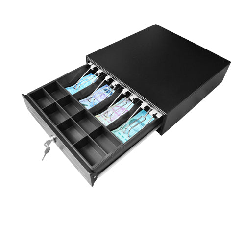 CAJON DE DINERO 4 BILL/8 MON 3NSTAR NEGRO RJ11 3 POSICIONES