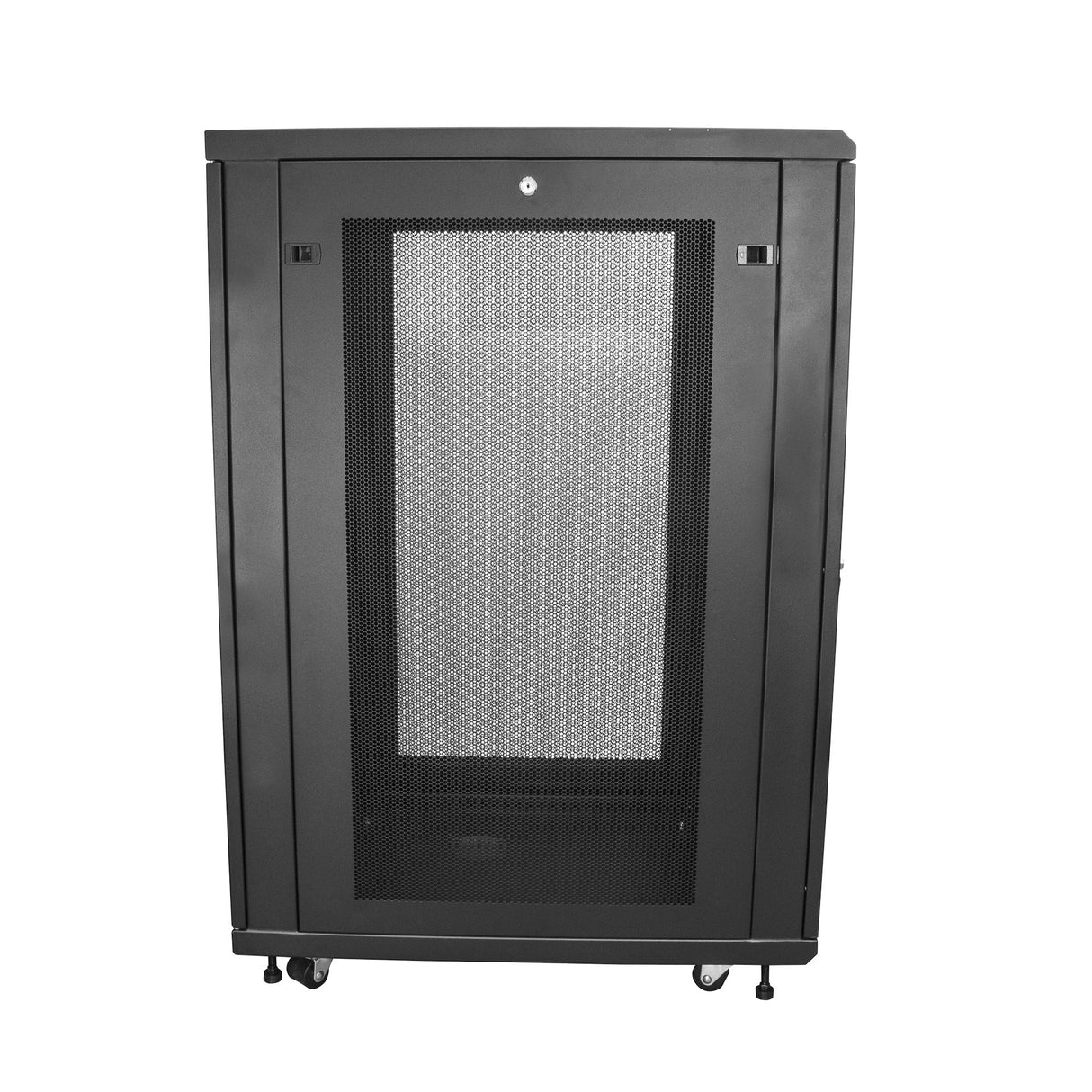 StarTech.com Armario Rack para Servidores 24U 19" 4 Columnas - Rack de Servidores con Cerradura y Seguro - Rack con Ruedas y Carriles de Montaje Ajustables para Equipo de Red Rack 24U Rack o bastidor independiente 450 kg Negro