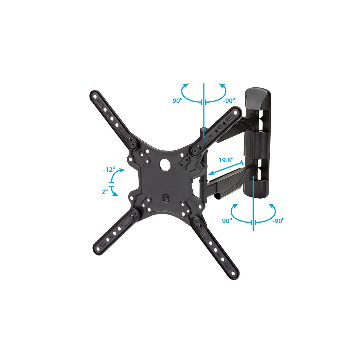 StarTech.com Soporte de Pared para TV de Movimiento Completo - Pantallas VESA de 32"-55" (35kg) - Soporte Universal para Pantalla Plana de Perfil Bajo