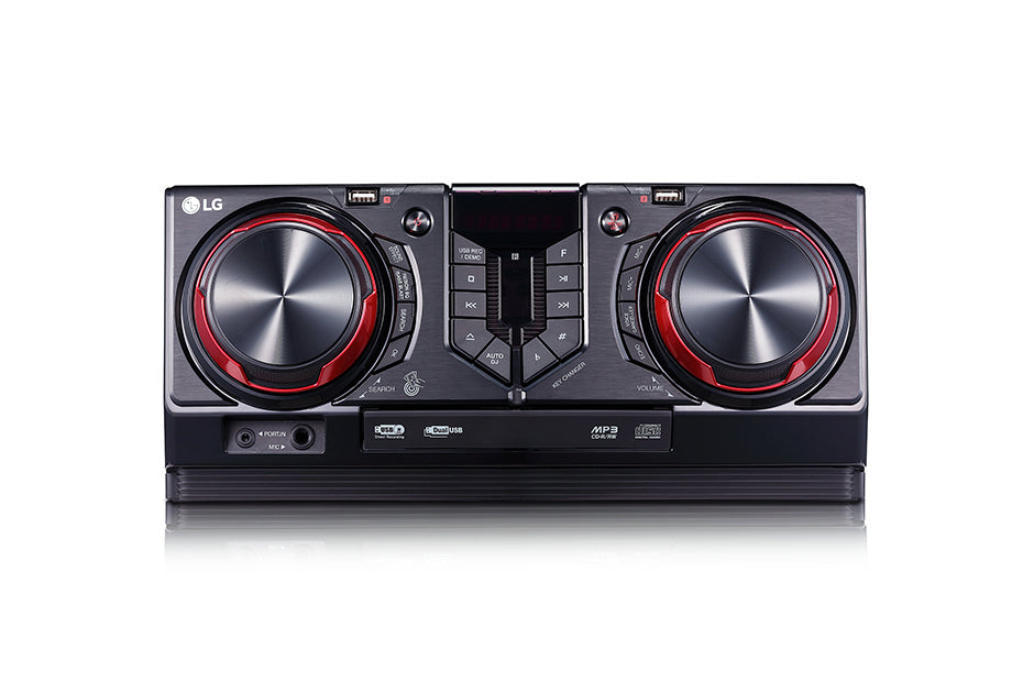 LG CJ45 sistemas de audio para el hogar Negro, Rojo Si 1 discos Frente
