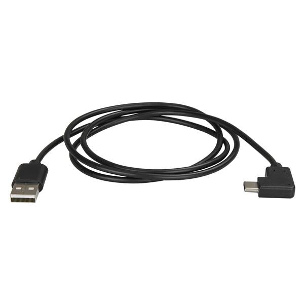 StarTech.com Cable de Carga y Sincronización USB-A a USB-C de 1m - Cable de Datos USB-A a USB Tipo C - Cable Acodado USB Tipo C - M/M - Negro Cable USB 2.0 USB A USB C Macho/Macho