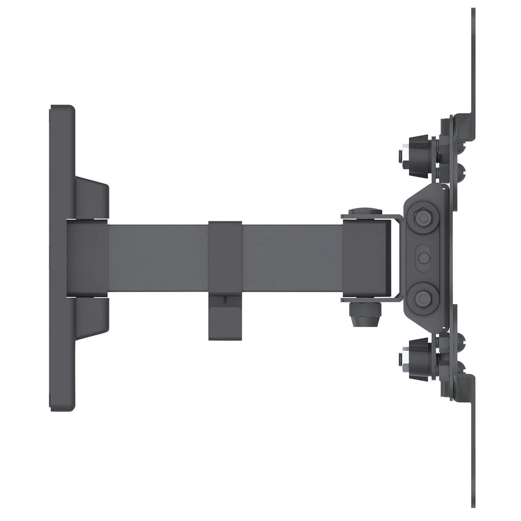 Manhattan Soporte de pared para TV/monitores (Inclinación y Giro 2 pivotes), pantallas 13"–42", Compatibilidad VESA: de 75x75 a 200x200 mm (verifique las dimensiones de los cuatro orificios de montaje traseros), carga máxima 20 kg Monitor Negro