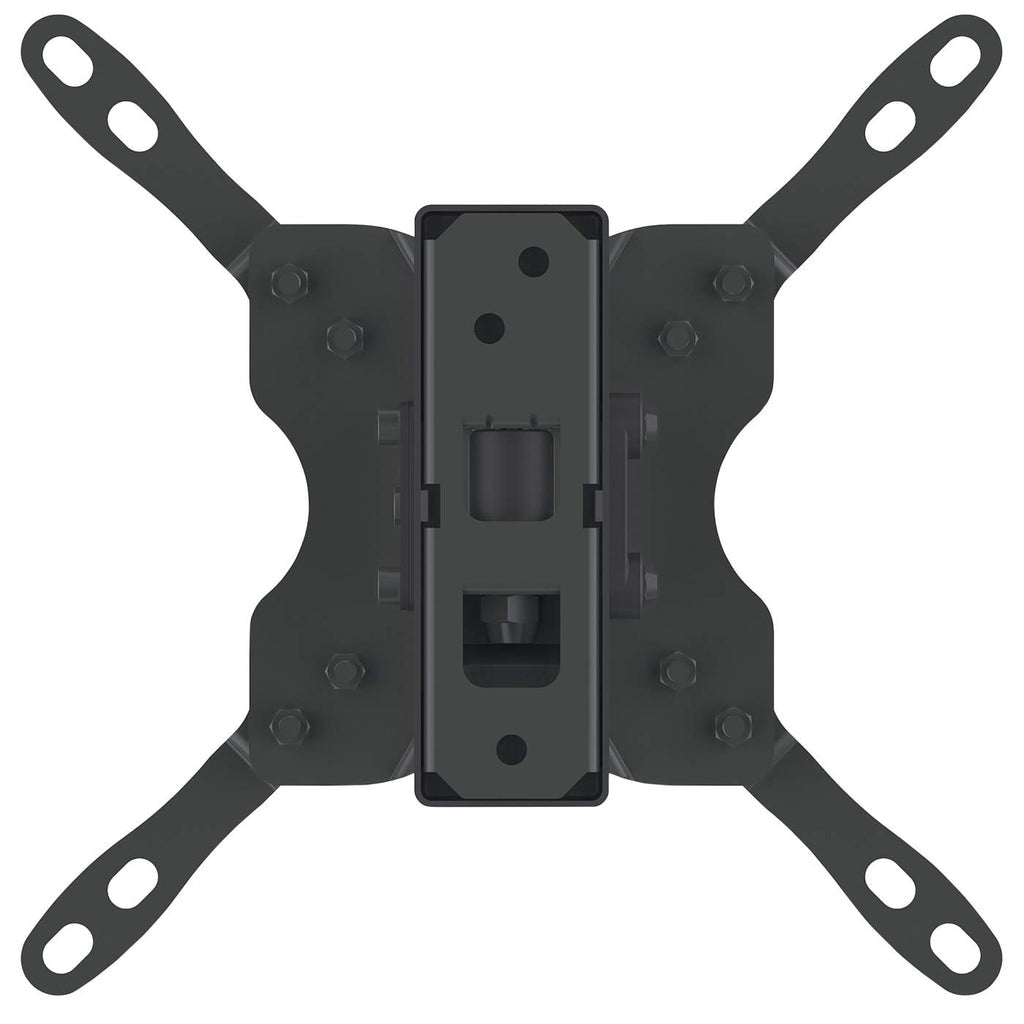 Manhattan Soporte de pared para TV/monitores (Inclinación y Giro 2 pivotes), pantallas 13"–42", Compatibilidad VESA: de 75x75 a 200x200 mm (verifique las dimensiones de los cuatro orificios de montaje traseros), carga máxima 20 kg Monitor Negro