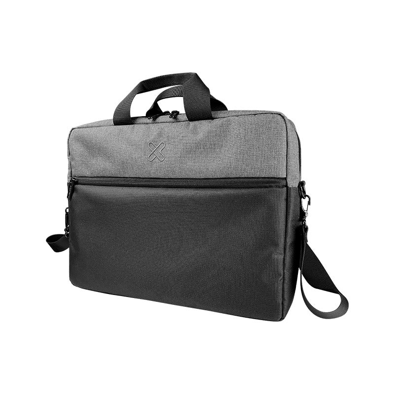 Klip Xtreme Classic Go 39.6 cm (15.6") Maletín portátil Negro, Gris, Tirante para hombro, 460 g