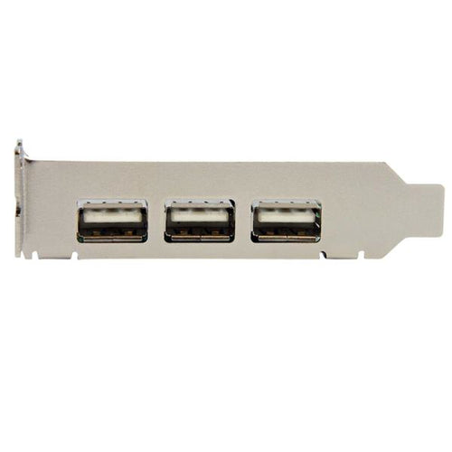 StarTech.com Adaptador Tarjeta PCI Express Perfil Bajo USB 2.0 Alta Velocidad - 3 Externos y 1 Interno Tarjetas y adapta