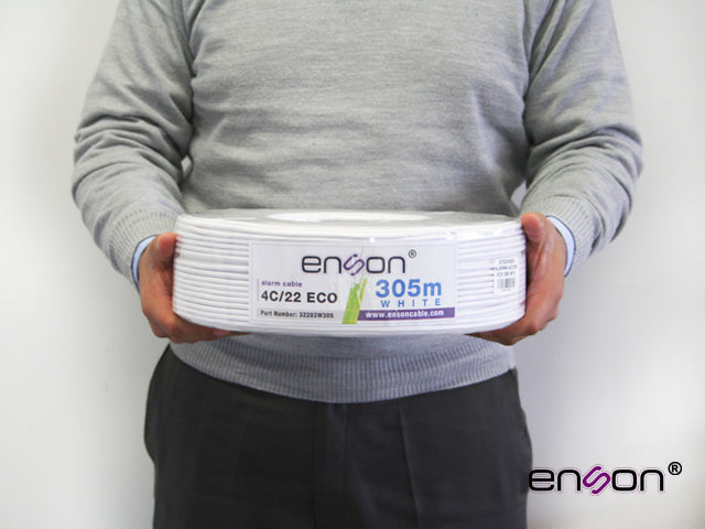 Enson 32201W305 cable de señal 305 m Blanco, Multi-Wire 22 AWG, Cobre, 1 pieza(s)