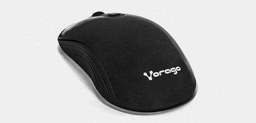 Vorago MO-207-BK ratón Viajes Ambidiestro RF inalámbrico Óptico 1600 DPI, Negro