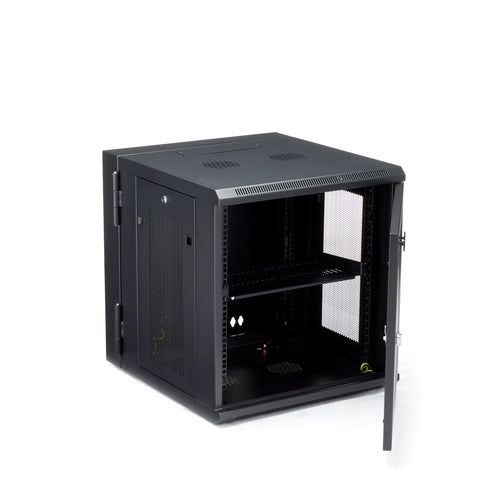 StarTech.com Armario Rack de Pared para Servidores 12U 19" 4 Columnas y Estante 1U - Rack de Servidores de Montaje