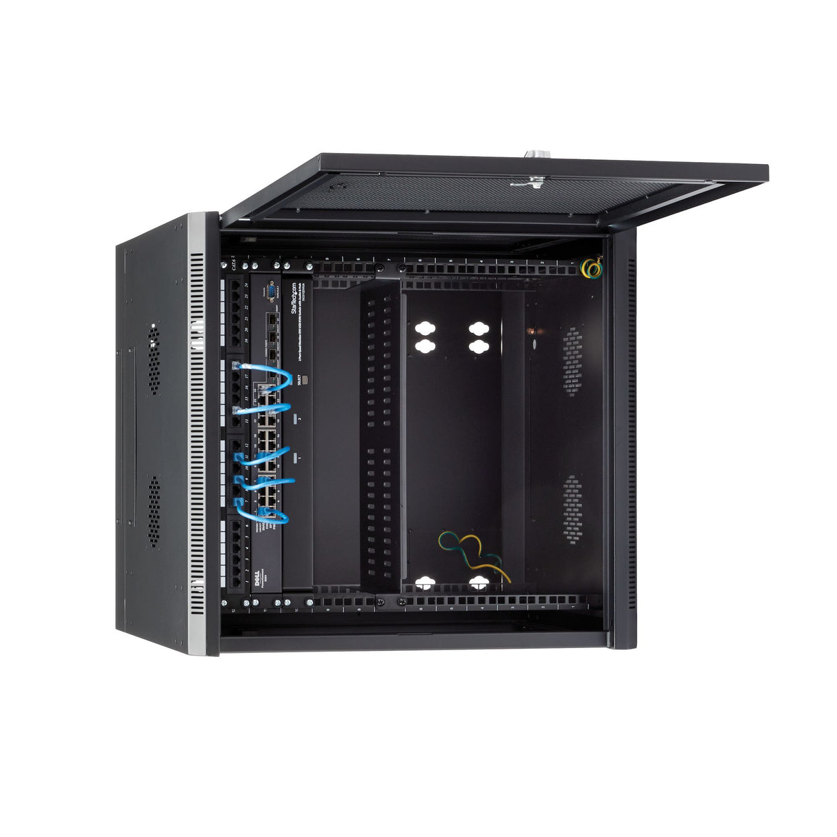 StarTech.com Armario Rack de Pared para Servidores 12U 19" 4 Columnas y Estante 1U - Rack de Servidores de Montaje