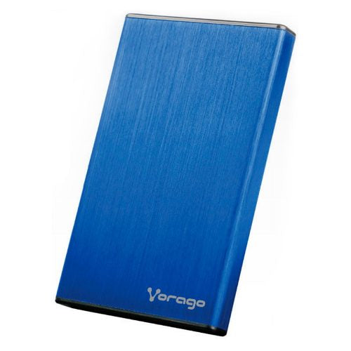 Vorago HDD-201 Caja de disco duro (HDD) Azul 2.5", SATA, 5 Gbit/s, Conexión USB