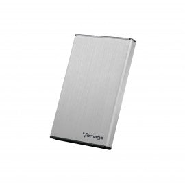 Vorago HDD-201 Caja de disco duro (HDD) Plata 2.5", SATA, 5 Gbit/s, Conexión USB