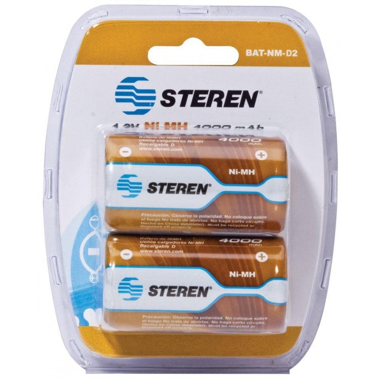 Steren BAT-NM-D2 pila doméstica D Níquel-metal hidruro (NiMH)