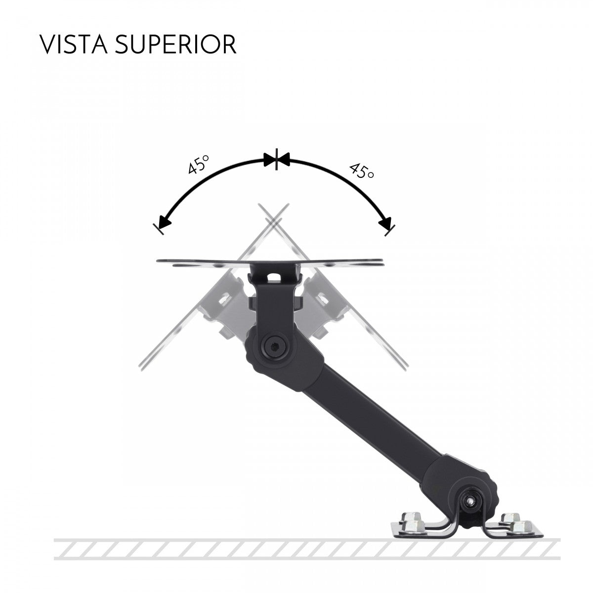 Steren STV-021 soporte para TV 58,4 cm (23") Negro