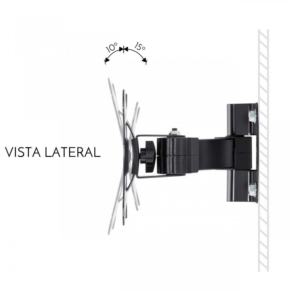 Steren STV-021 soporte para TV 58,4 cm (23") Negro