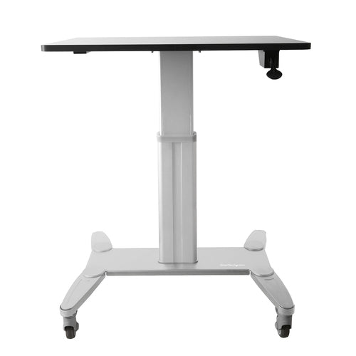 StarTech.com Estación de Trabajo Móvil de Pie y Sentado con Superficie de 80cm - de Altura Ajustable - Escritorio Móvil