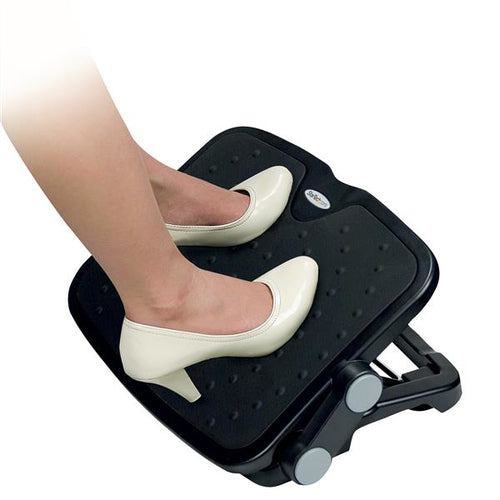 StarTech.com Descansapiés Ajustable para Debajo del Escritorio o Mesa - Descansapiés Ergonómico de Ángulo y Altura Ajust