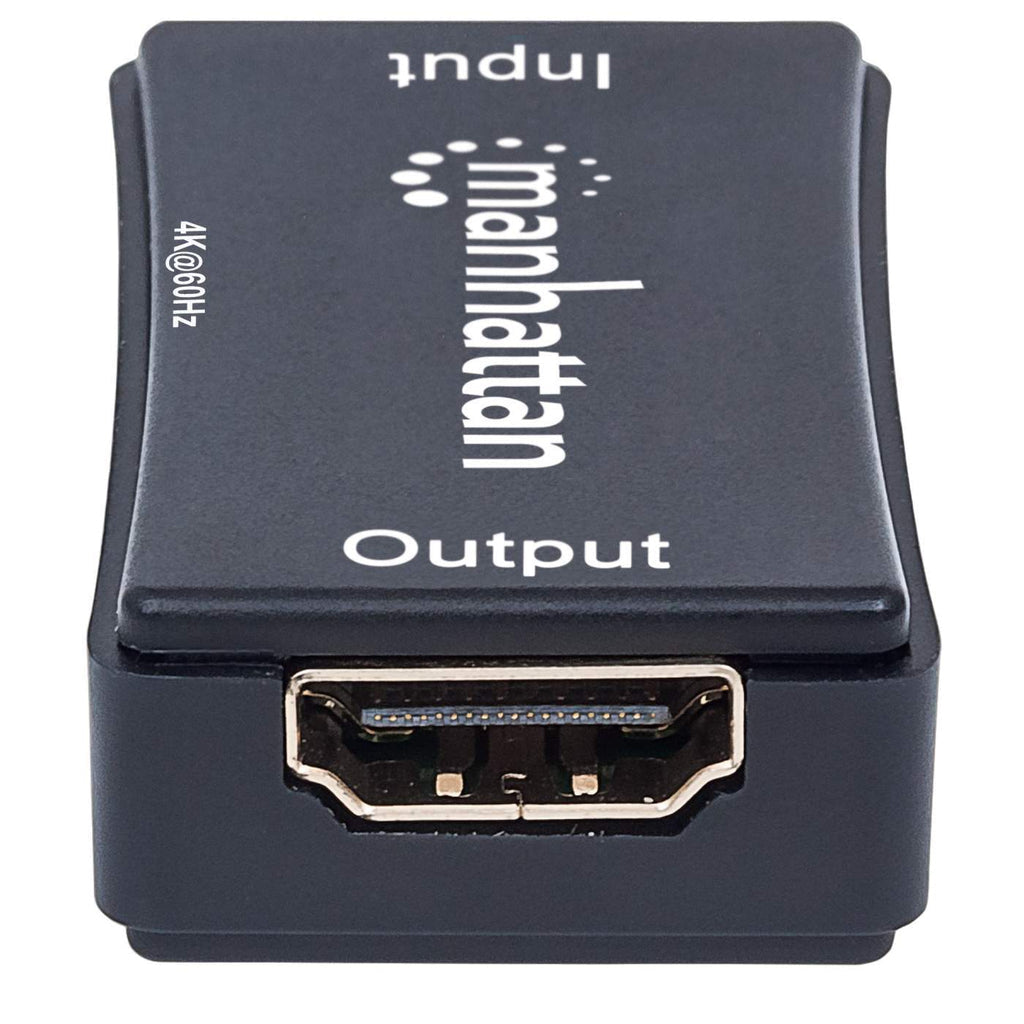 Manhattan Repetidor HDMI, 4K audio/vídeo extendedores Repetidor de señales AV 4096 x 2160 Pixeles 40 m 60 Hz