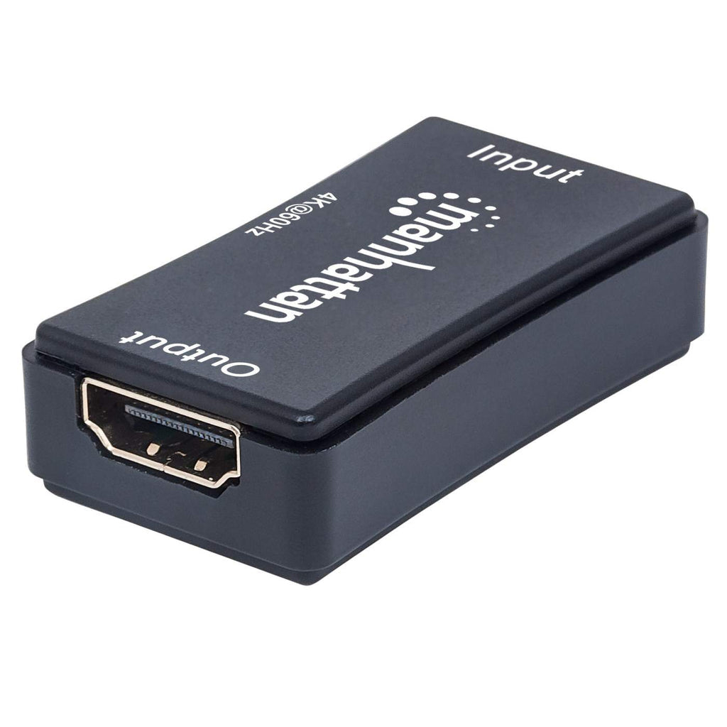 Manhattan Repetidor HDMI, 4K audio/vídeo extendedores Repetidor de señales AV 4096 x 2160 Pixeles 40 m 60 Hz