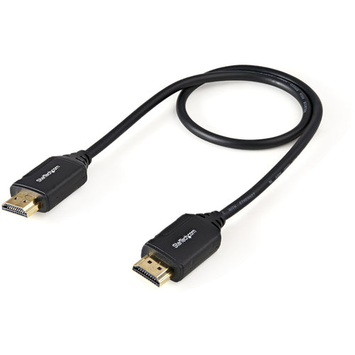 StarTech.com Cable de 50cm HDMI 2.0 Certificado Premium con Ethernet - HDMI de Alta Velocidad Ultra HD de 4K a 60Hz HDR1