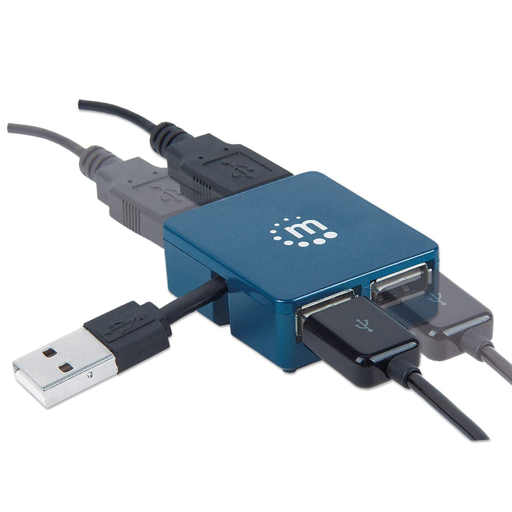 Manhattan Micro Hub USB de Alta Velocidad 2.0 hubs de interfaz USB 3.2 Gen 1 (3.1 Gen 1) Type-A USB 3.2 Gen 1 (3.1 Gen 1