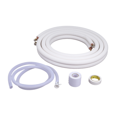 Kit de tubería / 1 / 4" y 5 / 8 " / Capacidad para minisplit AUFIT / 2 a 3 Toneladas / Cinta aislante / Accesorios / Longitud de 4 metros