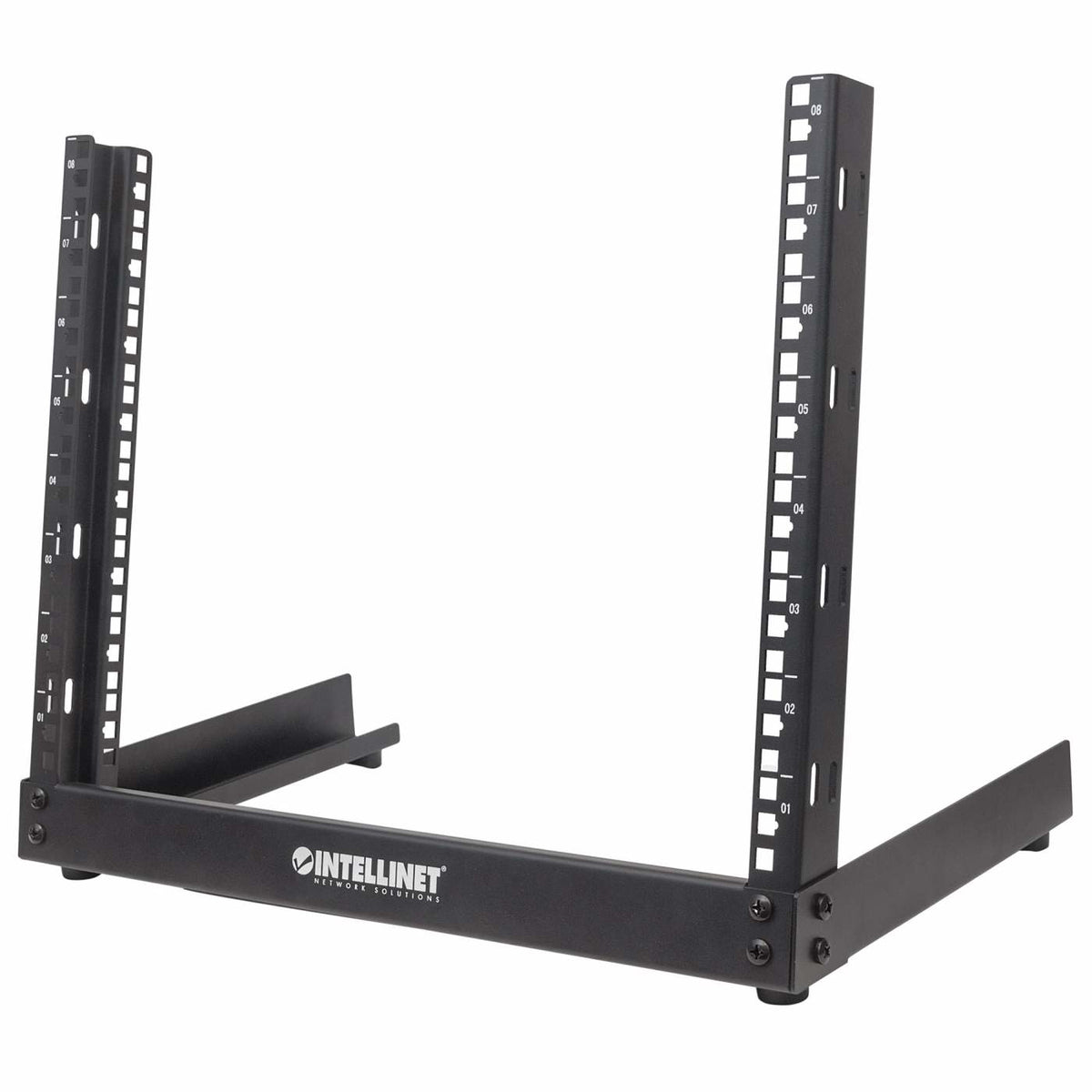 Intellinet 714648 - Intellinet Baie réseau ouverte 19" de bureau, 8U, noire, en kit