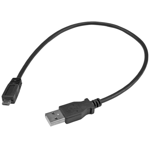 StarTech.com Cable Adaptador de 30cm USB A Macho a Micro USB B Macho de Teléfono Móvil Smartphone Cable USB 2.0 USB A Micro-USB B Macho/Macho