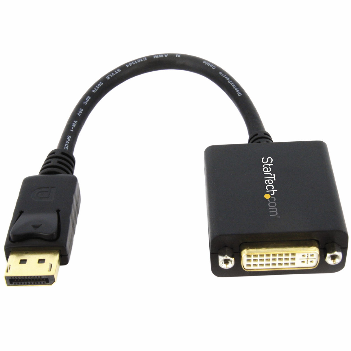 StarTech.com Adaptador de Video DisplayPort a DVI - Convertidor Externo DP - Hasta 1920x1200 - Cable Pasivo, 0.152 m, Macho, Hembra