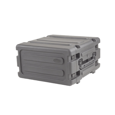 SKB 20" Deep 4U Roto Shockmount Rolling Rack caja para equipo Maletín con ruedas Negro