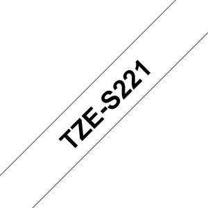 CINTA BROTHER TZES221 NEGRO SOBRE METALICO 9MM LABL X 8M ADHESIVO INDUSTRIAL