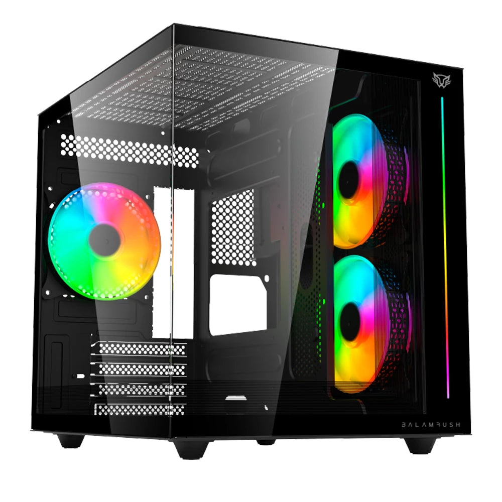 Gabinete Balam TankproGM955 Mini Torre MiniATX Cristal Negro, USB 3.0, 2 Ventiladores
