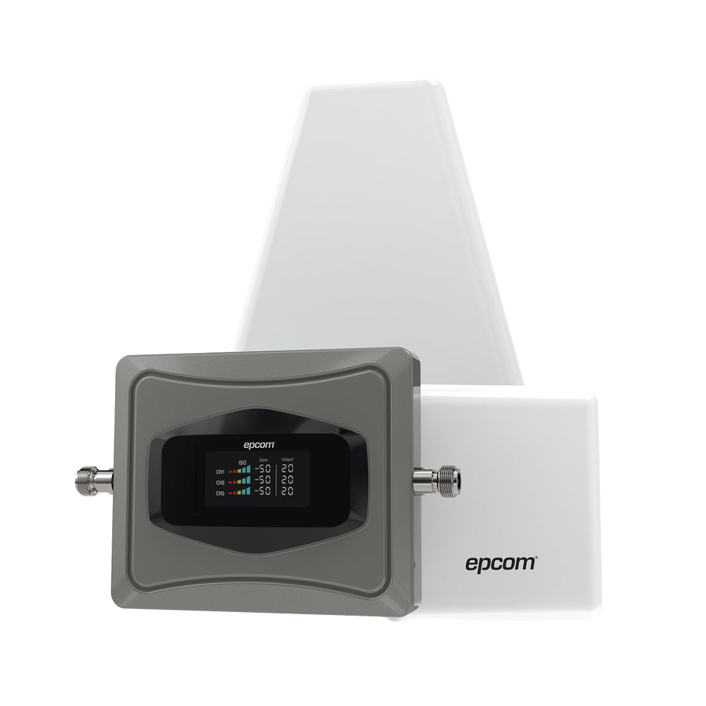 Epcom EP-TB-4GV2 amplificador de señal celular Amplificador de señal móvil para interior Negro, Gris, Blanco