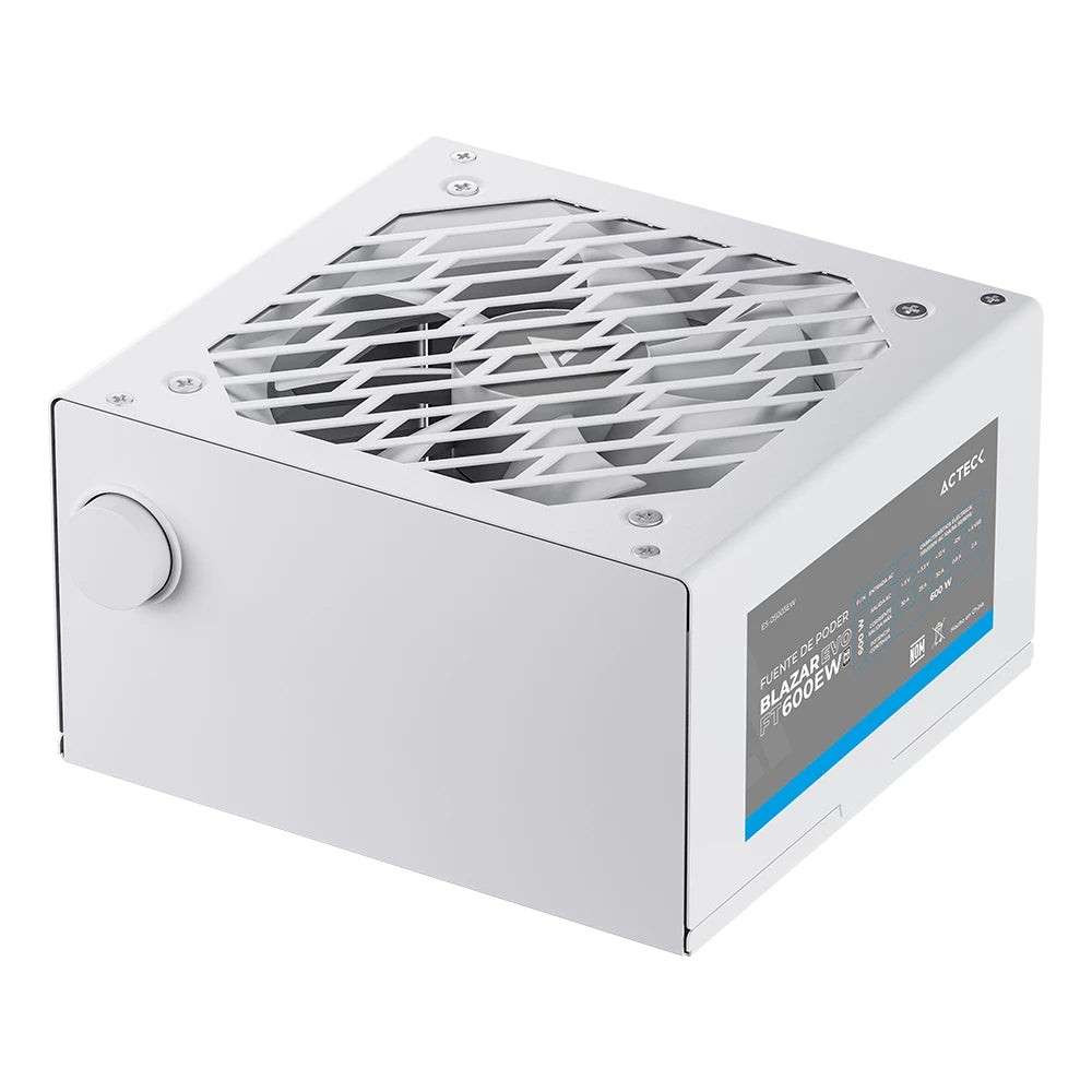 Acteck BLAZAR EVO FT 600E unidad de fuente de alimentación 600 W 20+4 pin ATX ATX Blanco