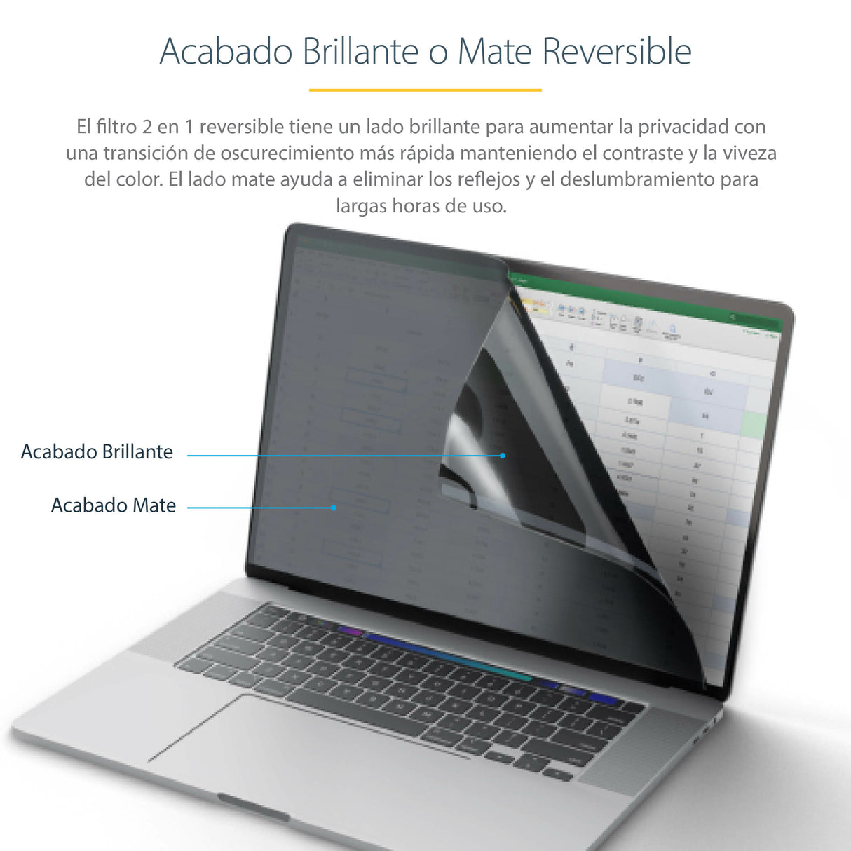 StarTech.com Filtro de Privacidad para Macbook Pro Serie M o Portátiles de 16" - Mate - Antirreflectante - Anti Luz