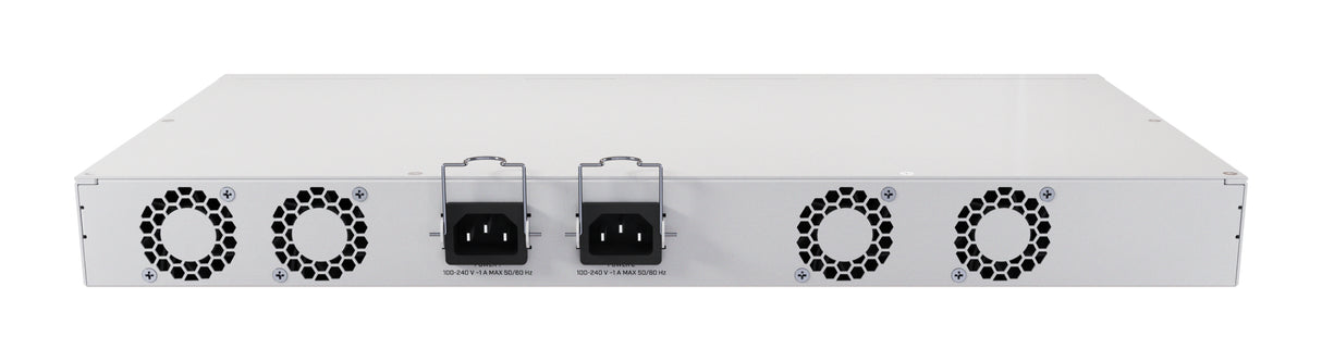 CRS418-8P-8G-2S+RM, Router Switch 17xGEth, 8xPoE/at, 2xSFP+10G RouterOS L5, 1UR, doble PSU