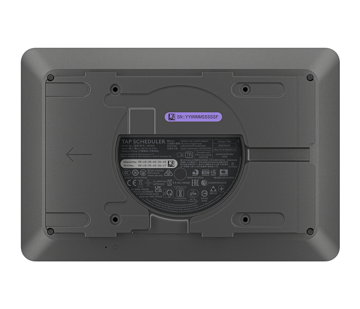 Logitech Tap Scheduler sistemas de video conferencia Si 5.0 Grafito Si
