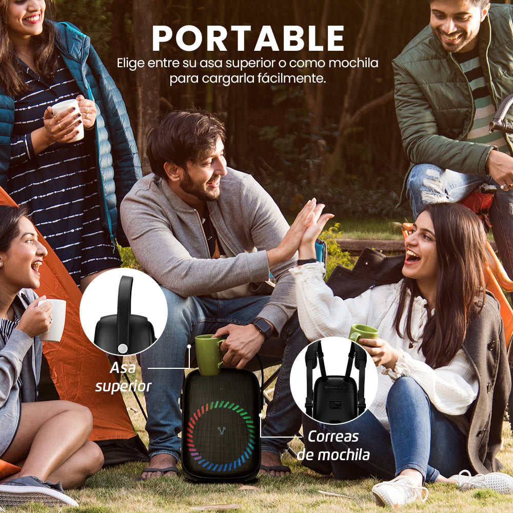 Vorago KSP-455 altavoz portátil y para fiesta Altavoz portátil mono Negro 40 W, Inalámbrico y alámbrico