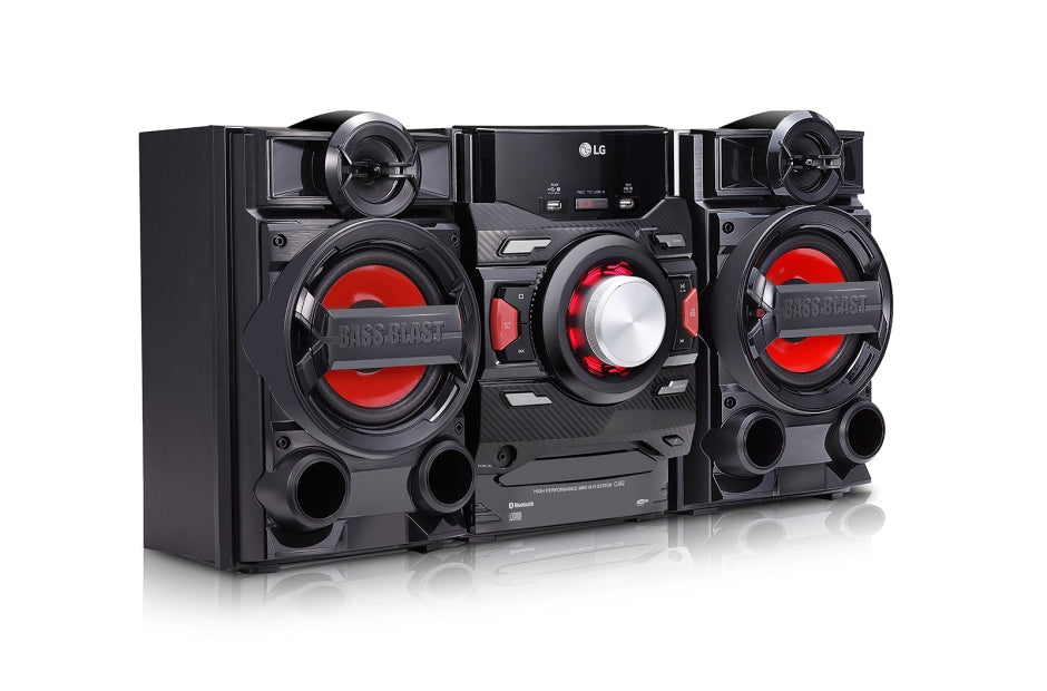 LG CJ42 sistemas de audio para el hogar Negro, Rojo Si 1 discos Frente
