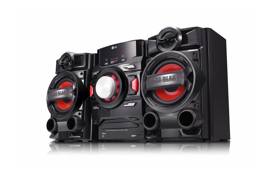 LG CJ42 sistemas de audio para el hogar Negro, Rojo Si 1 discos Frente