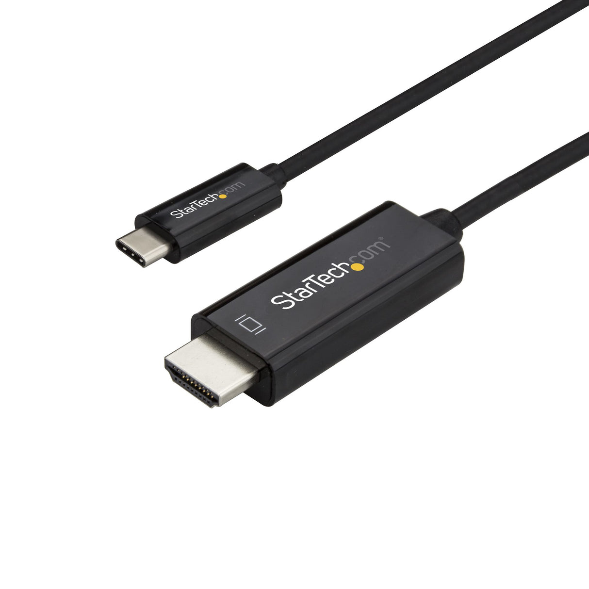 StarTech.com Cable de 3m USB C a HDMI - Cable Adaptador de Vídeo USB Tipo C a HDMI 2.0 4K de 60Hz - Compatible con Thunderbolt 3 - Portátil a Monitor HDMI - Modo Alt DP 1.2 HBR2 - Negro Cable Derecho Derecho 3 m USB Tipo C