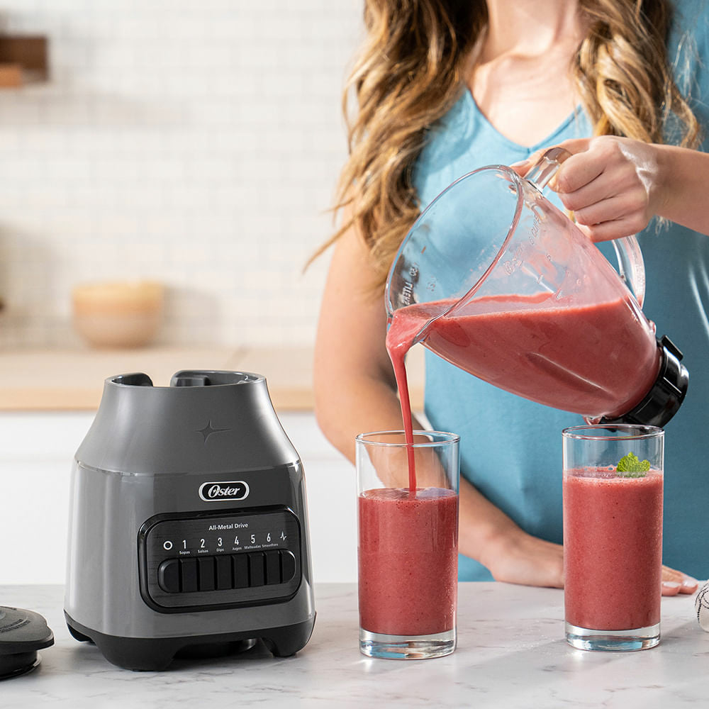 Oster BLSTPEG-GPB licuadora 1.5 L Batidora de mesa 600 W Negro, Función de pulso, Picahielos