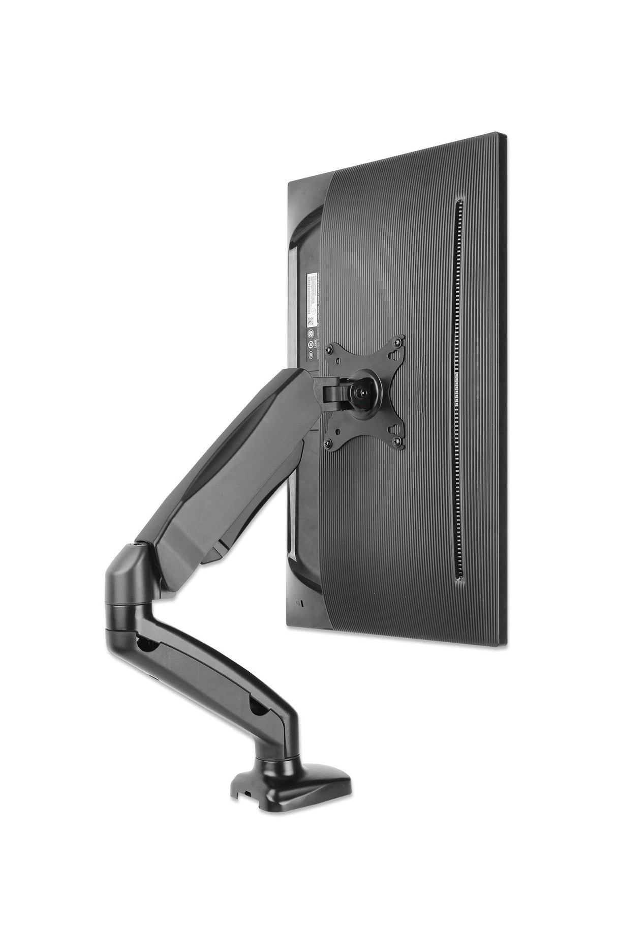 Manhattan Soporte de sobremesa para TV/monitores (Articulado con muelle), para pantallas de 13" a 27", fijación con abrazadera o por ojal, Compatibili