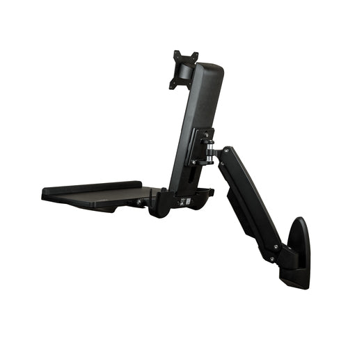 StarTech.com Estación de Trabajo de Pie y Sentado para Montaje en Pared - Para Un Monitor de hasta 24 Pulgadas - Escrito
