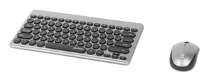 Manhattan 180795 Teclado Universal Inalámbrico RF inalámbrico Interruptor de membrana