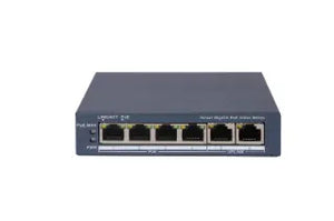 SWITCH HIKVISION GIGABIT POE+ / ADMINISTRABLE / 4 PUERTOS 1000 MBPS POE+ / 2 PUERTOS 1000 MBPS UPLINK / CONFIGURACIÓN NU