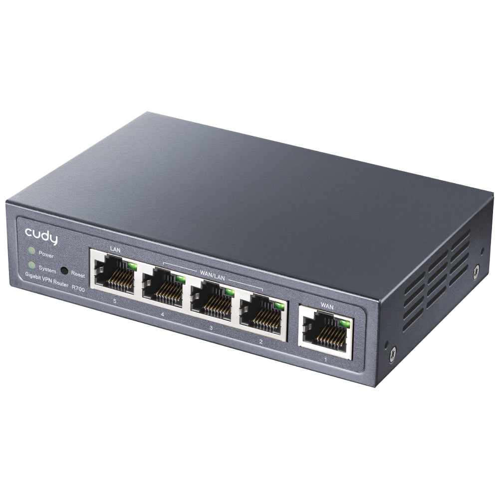 Cudy Gigabit Multi-WAN VPN Router enrutador Ethernet rápido, Gigabit Ethernet Gris